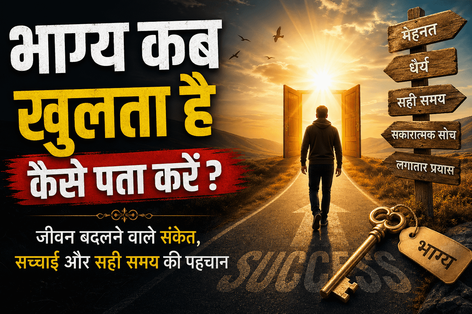 bhagya kab khulta hai, bhagya kaise pata kare, luck kaise badle, success mindset, life signals, motivation hindi, self improvement, mindset growth, success tips hindi, astrology and success