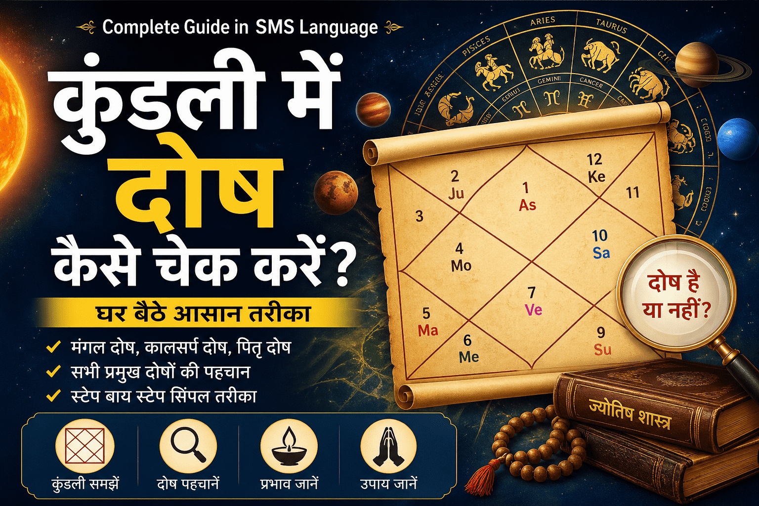 kundali me dosh kaise chek kre