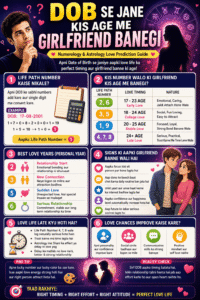dob se girlfriend kab banegi, love prediction by date of birth, numerology love timing, girlfriend kab banegi astrology, relationship prediction, life path number love